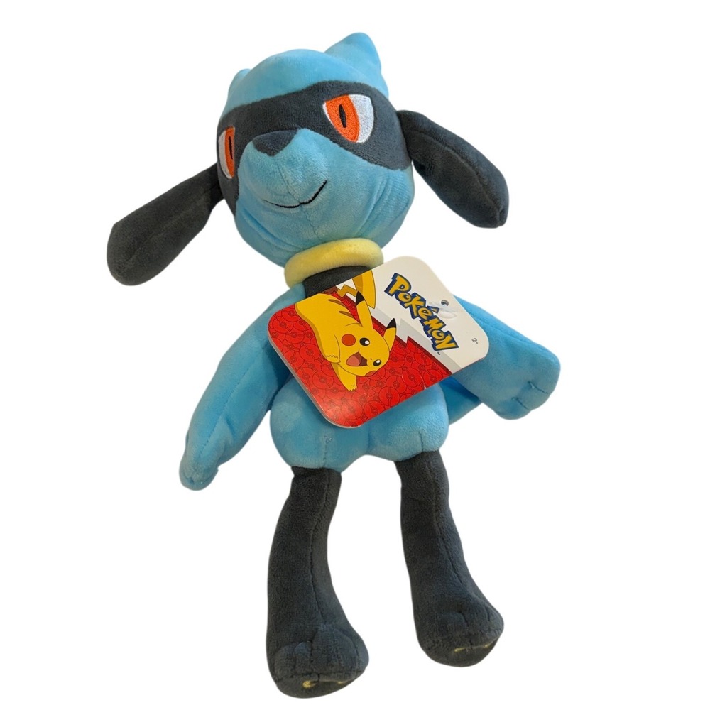 Pokemon Riolu Plush Jazwares Blue Stuffed Animal NWT 2024 Authentic Stuffy